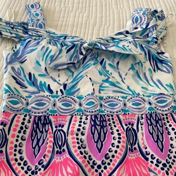 Lilly Pulitzer Iva Preppy Midi Fit Flare Multicolor Resort Wear Vacation Dress 0 - Picture 6 of 12